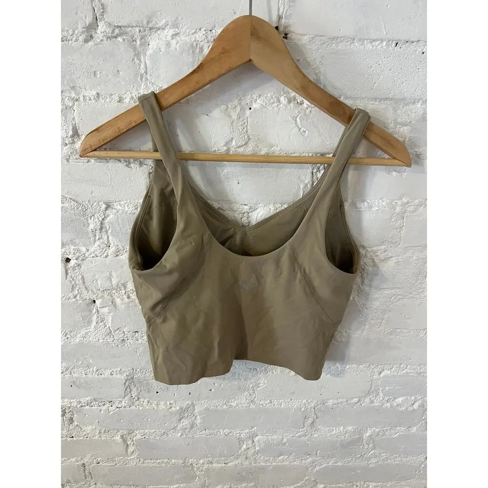 Lululemon Women's V-Neck Tight Align Tank Top Sleeveless Stretch Green Size 8